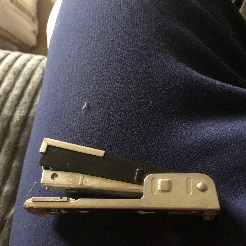 Compact Black and Silver Mini Stapler Accessories